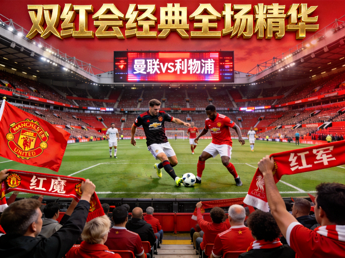 英超联赛曼联vs利物浦经典双红会全场精华封面，老特拉福德球场氛围
